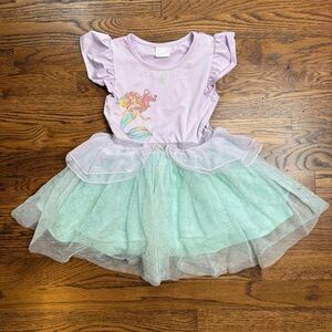 Disney Princess Girls The Little Mermaid Ariel Lavender & Aqua Tulle Play Dress